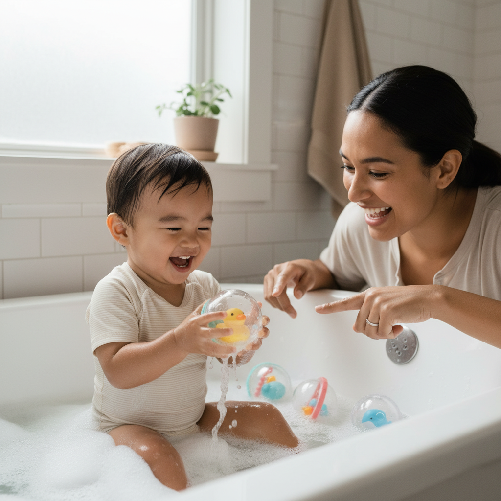 Munchkin® Float & Play Bubbles™ Baby and Toddler Bath Toy 4 Count