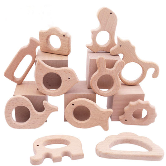 Handmade Natural Wooden Rattle